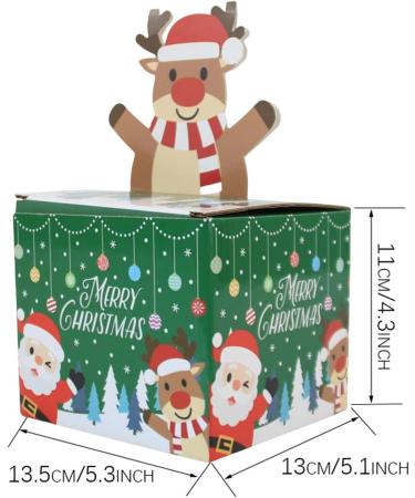 Christmas Cash Boxes - Paper Christmas Money Box for Kids - with 30 Bags Candy Box Holiday Cash Pull Package Box for Loved Person Green - Buy Online on GoSupps.com