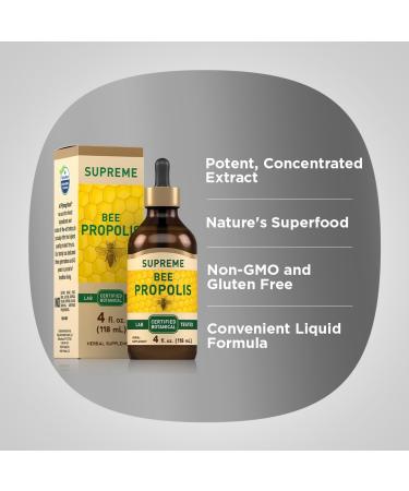 Piping Rock Bee Propolis Extract Tincture | 4 Fl Oz | Certified Botanical Liquid Drops | Non-GMO Gluten Free Supplement - Buy Online on GoSupps.com