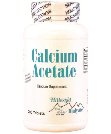 Dialyvite Calcium Acetate - 200 Tablets