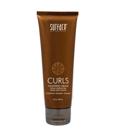 Surface Hair CURLS Cleansing Cream Vegan And Paraben Free No Lather Gentle Cleansing Conditioner for Curly and Wavy Hair 9 Fl. Oz.