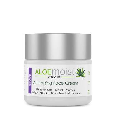AloeMoist Anti Aging Retinol Cream for Face with Hyaluronic Acid  Vitamin C & E  Pure Aloe Vera Gel  Green Tea  Glycolic Acid   Dark Spot Corrector  Acne Treatment  Eye Cream & Wrinkle Reduction