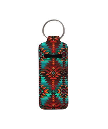 Southwest Indian Lip Balm Keyring for Women Girls
