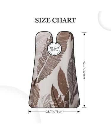 Line Feathers Print Beard Bib Apron - Non-Stick Hair Catcher for Men | Perfect Shaving Gift - One Size Black - Buy Online on GoSupps.com