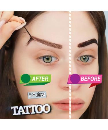 Waterproof Tattoo Gel Eyebrow Peel Off Kit with Stencils - Fuller & Defined Brows | Lasts 3-7 Days - Buy Online on GoSupps.com