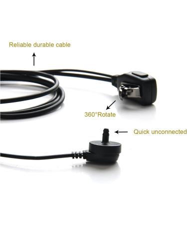 Case of 10 Retevis Walkie Talkies Earpiece with Mic - 2 Pin Acoustic Tube Headset for Baofeng, Retevis, H-777, RT21, RT22, Arcshell AR-5 Two Way Radio - Buy Online on GoSupps.com