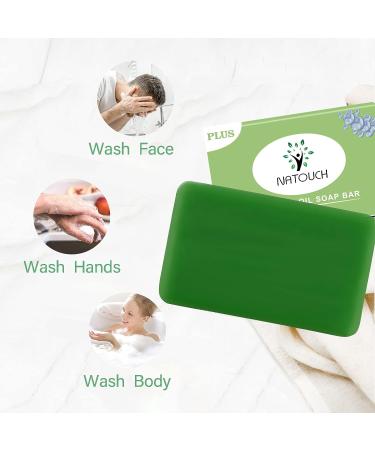 Natouch Antifungal Soap with Tea Tree, Eucalyptus, and Lavender Oils - 4oz Bar for Jock Itch, Ringworm, Athlete's Foot, Body Odor, Skin Irritations - Men/Women - Buy Online on GoSupps.com