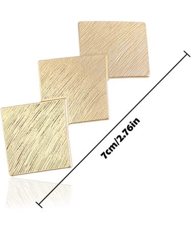 Prosy Vintage Small Overlapping Diamond Hairpin Metal Geometry Pitted Hair Barrettes Hair Clasp Hair Accessories Hair Clips for Women and Girls (Gold) - Buy Online on GoSupps.com