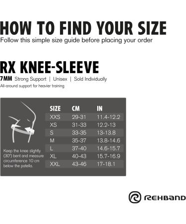 Rehband Kniebandage 7mm Neoprene f r Kraftsport & Fitness - Flexible rutschfeste Knieschoner f r M nner & Frauen - Carbon/Schwarz Einheit S - Internationaler Versand verf gbar - Buy Online on GoSupps.com