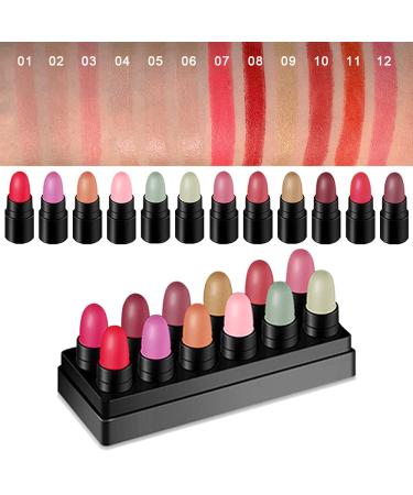12Pcs Capsule Pills Lipstick Set for Women - 3 Changing Color Jelly, 3 Flavor Lip Balm, 3 Matte, 3 Metallic - 12 Count - Buy Online on GoSupps.com