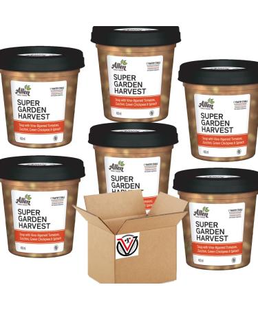Super Garden Harvest Soup 400g - Delicious blend made with vine-ripened tomatoes zucchini green chickpeas and spinach | Suitable for Vegans | VIMIX (06 Packs)