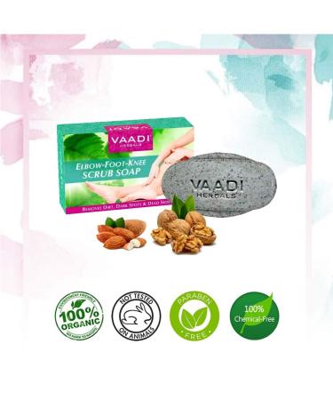 Value Pack of 3 Elbows & Knees Scrub Soap - Almond & Walnut Dead Skin Cell Remover - Softens Skin - Buy Online on GoSupps.com