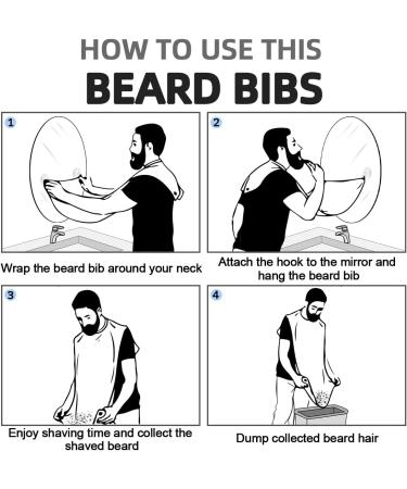 Beard Bib Apron for Men - Waterproof Hair Catcher & Grooming Cape | Retro Flowers & Birds Design - Buy Online on GoSupps.com