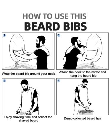 Owls Painting Beard Bib Apron - Non-Stick Waterproof Hair Catcher for Men | Perfect Grooming Gift with Suction Cups - Buy Online on GoSupps.com