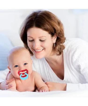 Gotain 10PCs Infant Funny Lips Baby Pacifier - Soft Silicone Cute Design for Christmas Halloween & Party Props - Buy Online on GoSupps.com
