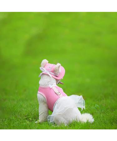 Adjustable Dog Sonnen Hat - Baseball Cap with Ear Holes for Sun Protection - Perfect Summer Outdoor Cap for Small Dogs Puppies & Cats in Pink - Buy Online on GoSupps.com
