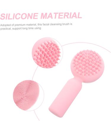 FOYTOKI Silicone Face Brush Silicone Facial Brush Face Scrubber Exfoliator Brush Exfoliate for Face Scrubber Facial Exfoliator Brush Face Silicone Scrubber Silicone Scrubber for Face 11x5cm Pink - Buy Online on GoSupps.com