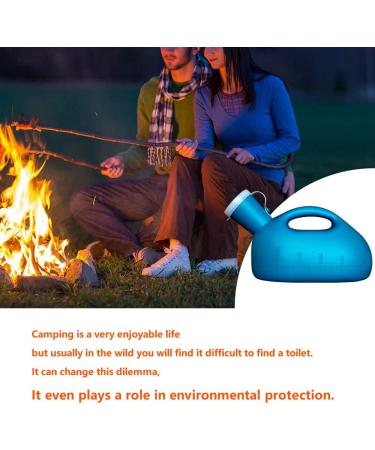 2000ml Portable Male Urinal - Large Plastic Pee Holder for Men - Ideal for Hospital, Incontinence, Elderly - Travel, Driving, Camping - Blue - Buy Online on GoSupps.com