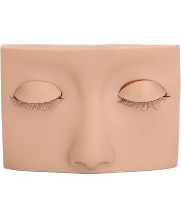 Vivid Half Face Makeup Head with 3 Pairs Removable Eyelids for Lash Extensions Practice Compact Lightweight Suitable for Display (Skin Color) - Buy Online on GoSupps.com