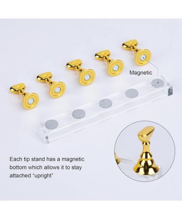 NAGE Display Stand - 2 Sets Magnetic Nail Practice Holder | DIY Nail Art & False Manicure Tool | Reusable Salon Exercise Stand - Buy Online on GoSupps.com