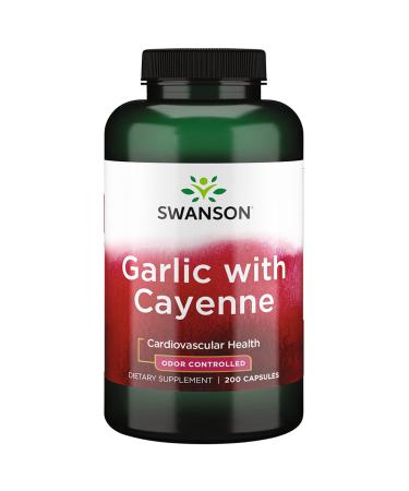 Swanson Garlic with Cayenne 200 Capsules 1