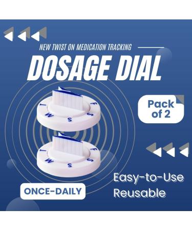 Twistwise Once Daily Dosage Tracking Dial - Two Pack for Easy Medication Management | Perfect for International Shipping - Buy Online on GoSupps.com
