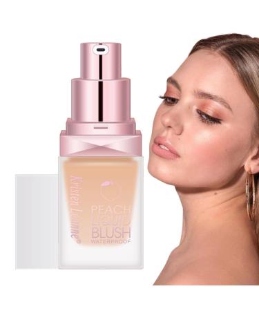 Liquid Blush | 18ml Soft Cream Blush Makeup Beauty Blush Makeup Long-Lasting Waterproof Natural-Looking Dewy Finish Face Blush for Cheeks 6#