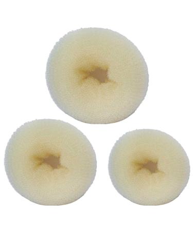 Tininna 3 pieces women women hair chignon bun donut shapers knot ring dutt pillow hair knot knot roller roller jewel