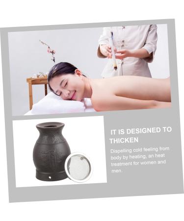 Buy Healvian 2 Sets Relaxation Tool - Ceramic Moxibustion Massage Cup & Moxibustion Box for Stress Relief | International Shipping - Buy Online on GoSupps.com