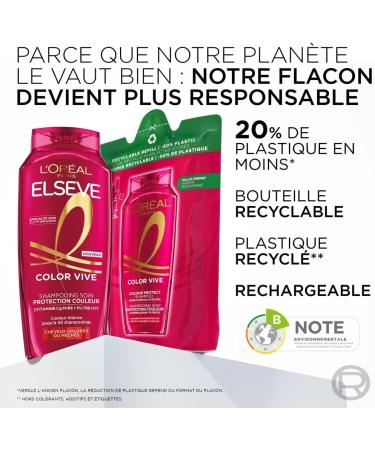 L'Or al Paris - Routine de Soins Capillaires pour Cheveux Color s ou M ch s - Prot ge la Couleur - Enrichi en Vitamine Cg et Filtres UV - Shampooing D m lant & Soin Magique - Elseve Color-Vive Routine Cheveux Color s - Buy Online on GoSupps.com