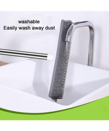 Rubber Broom Adjustable and Easy to Clean Widely Applicable Hair Removal Broom Suitable for Carpet Pet Hair Marble - Buy Online on GoSupps.com