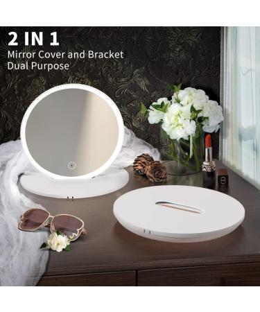 GANPE LED Makeup Mirror with Lights | 3 Color Modes | Touch Control | 2.5X Magnifying | Portable Rechargeable | White - Buy Online on GoSupps.com