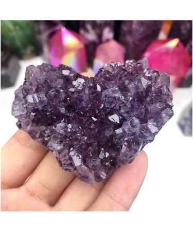 Crystal Rough for Natural Heart-Shaped Amethyst Quartz Crystal Cluster Specimen Decor Crystal Quality Gem Home Decor - Buy Online on GoSupps.com