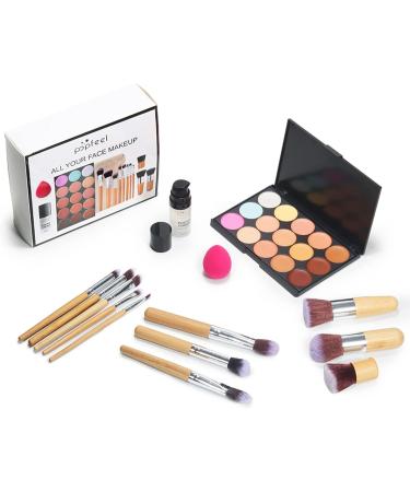Joyeee All in One Makeup Kit - Full Starter Multipurpose Set for Women & Teen Girls | Includes Concealer Palette, Brush Sets, Primer & Powder Puff - SET003 - Buy Online on GoSupps.com