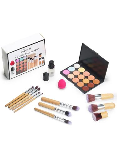 Joyeee All-in-One Makeup Set for Women | Complete Starter Multi-Purpose Kit for Teen Girls | Includes Concealer Palette Brush Set Primer & Powder - Buy Online on GoSupps.com
