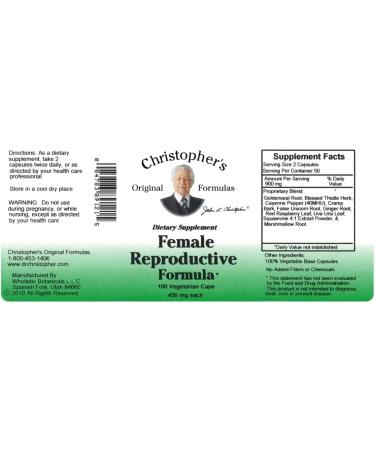 Dr. Christopher s Female Health Bundle | Female Reproductive Hormonal Changease & Wheat Germ Oil | 3-Bottle Herbal Support Pack | 100 Veg Capsules Each | USDA Organic Dietary Supplements - Buy Online on GoSupps.com