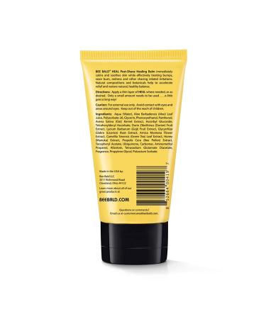 Bee Bald HEAL Post-Shave Healing Balm - Calms & Soothes Damaged Skin, Treats Bumps, Redness & Razor Burn - Buy Online on GoSupps.com