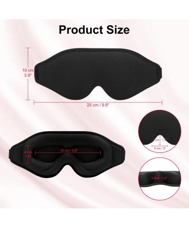 Supregear 3D Contoured Sleep Mask - Comfortable Eye Cover for Men and Women - Perfect for Travel, Naps, and Deep Sleep - 100% Light Blocking - Black - Buy Online on GoSupps.com