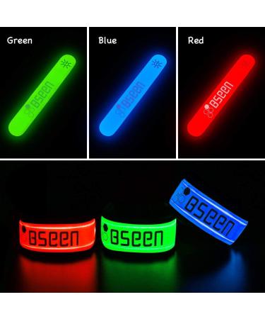 BSEEN LED Armband 2 Pack - High Visibility Light Up Sports Wristbands for Runners, Joggers, Cyclists - Adjustable Glowing Bracelets - Green - Version 2 - Buy Online on GoSupps.com