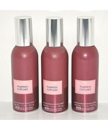 White Barn PUMPKIN CUPCAKE 3-PACK Concentrated Room Spray 1.5 Ounce-Bath and Body Works