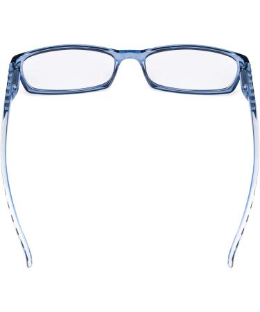 CessBlu Ladies Reading Glasses | Stylish Striped Reader Eyeglasses for Women | Blue 2.5x Magnification - Buy Online on GoSupps.com