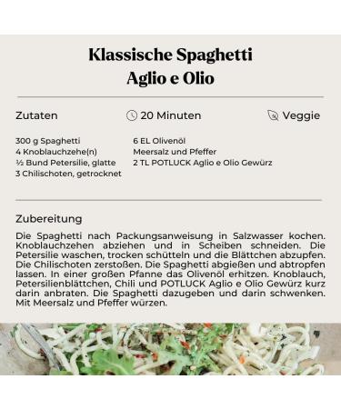 POTLUCK Aglio e Olio Spice Mix | Vegan & Gluten-Free | 60g Ceramic Pot | Natural Ingredients for International Shipping - Buy Online on GoSupps.com