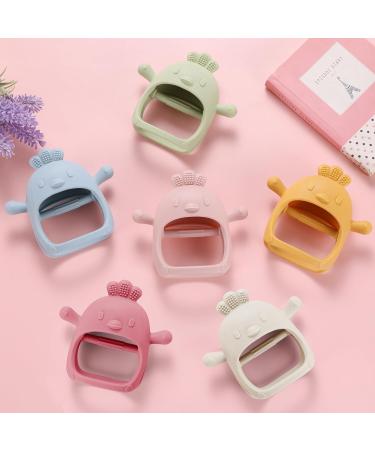 Baby Teething Mitten Toy - Silicone Teether for Babies 3 Months+ (Green) - Buy Online on GoSupps.com