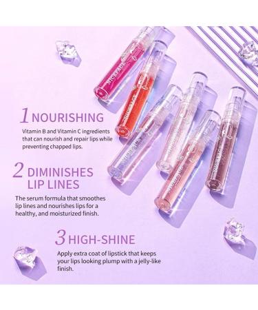 ARTIFUN Lip Plumper Gloss Set 6 Colors Lip Plumping Lipsticks for Women Glass Shine Moisturizer Lip Balm Lip Gloss Set - Buy Online on GoSupps.com