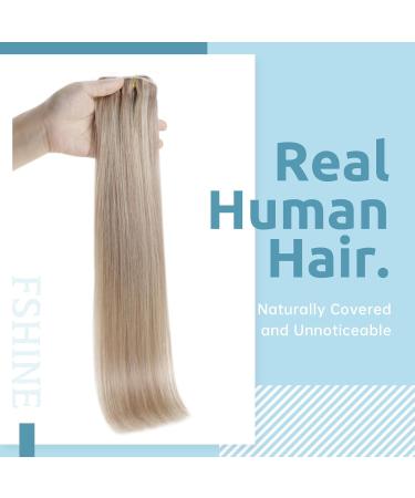 FSHINE 30cm Clip-In Hair Extensions - 12 Inch 50g Real Remy Hair Dirty Blonde Highlights #18P613 - Buy Online on GoSupps.com