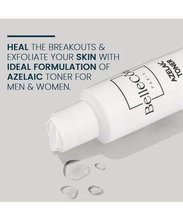 Skin Care Acne Treatment Toner - 10% Azelaic Acid 2% Salicylic Acid & Tea Tree Oil | Clear Skin Serum for Acne Rosacea & Blackhead Reduction - 4oz - Buy Online on GoSupps.com