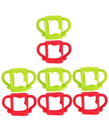 Abaodam 8 Pcs Silicone Bottle Handle Shower Milk Bottle Accessories Self Feeding Bottle Handle Wide Mouth Bottle Holder Silicone Soft Bottle Clip Child 13.00X7.00X6.50CMx4pcs Assorted Colorx4pcs