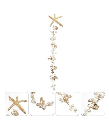 Lurrose Mermaid Seafish Wedding Hair Piece | Gold Bridal Headband & Hair Vines Accessories for Women - International Shipping Available - Buy Online on GoSupps.com