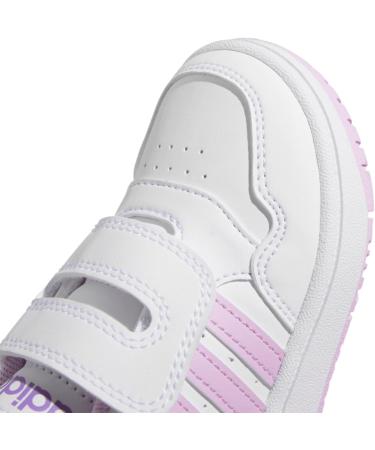 adidas Kids Hoops Mid 2.0 I Fitness Shoes - Child 5 UK - Ftwr White/Lilac Violet Fusion - Buy Online on GoSupps.com