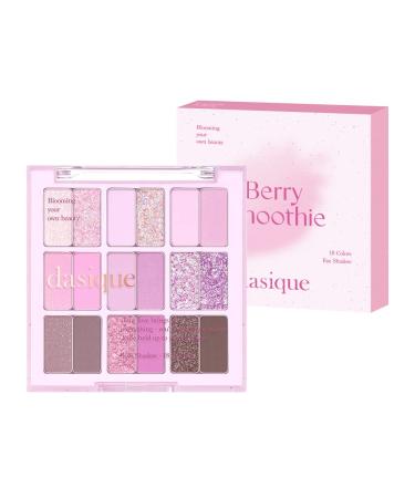dasique Shadow Palette 18 Berry Smoothie l Vegan  Cruelty-Free l 18 Blendable Shades with Gorgeous Pearls