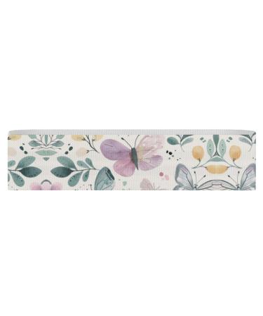 Resistance Bands Exercise Bands with Butterfly Painting Printed Elastic Band Leg Bands Resistance Fitness Bands Fabric Resistance Bands